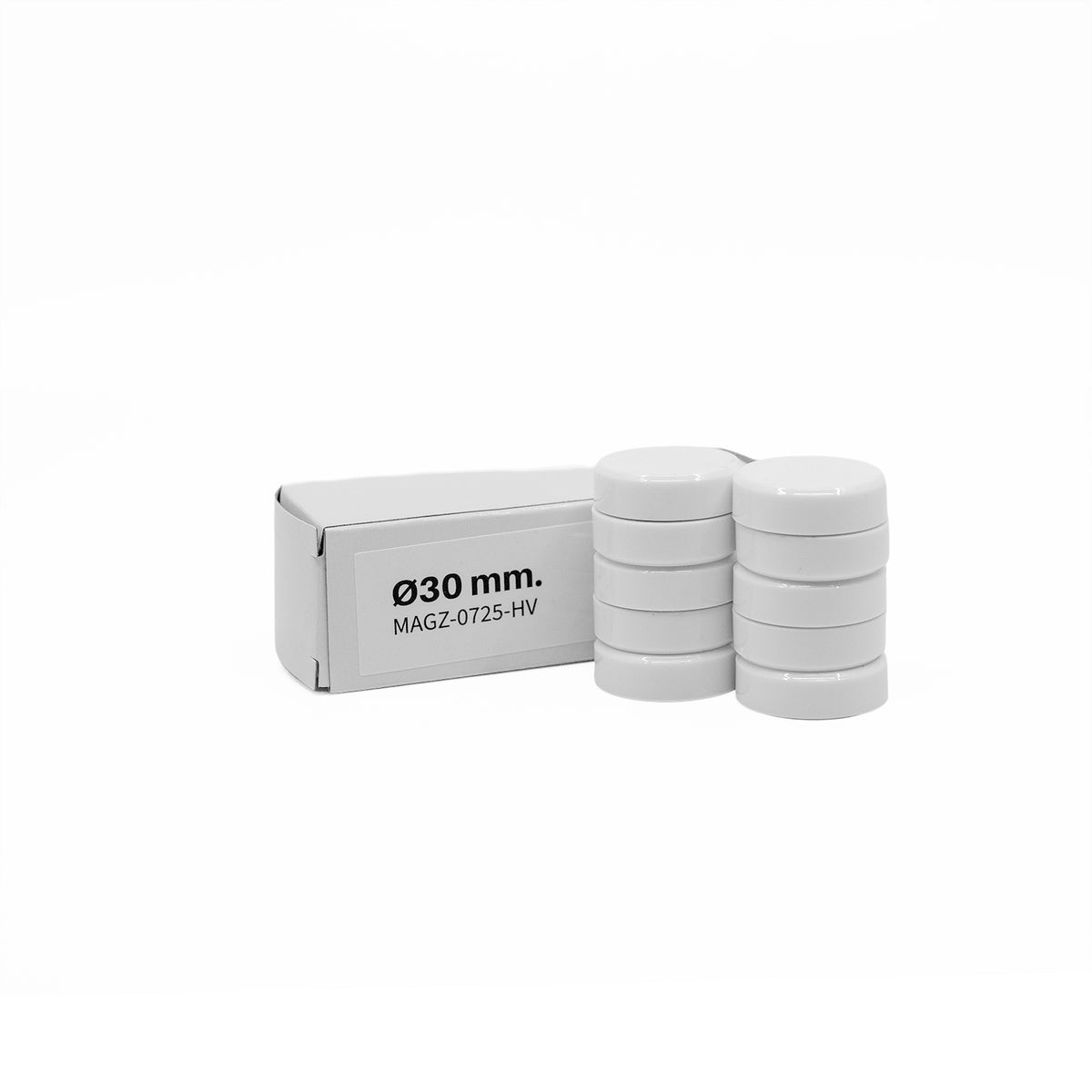 Magnordic magneter, Vit Ø30 mm - kontorsmagnet (10 st)