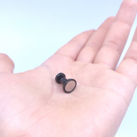 STIFT magneter svart metall, 10 st - kylskåpsmagneter