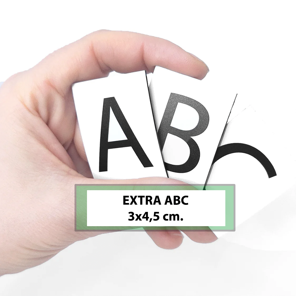 Magnetiska bokstäver storlek 3x4,5 cm - Extra (5 st)