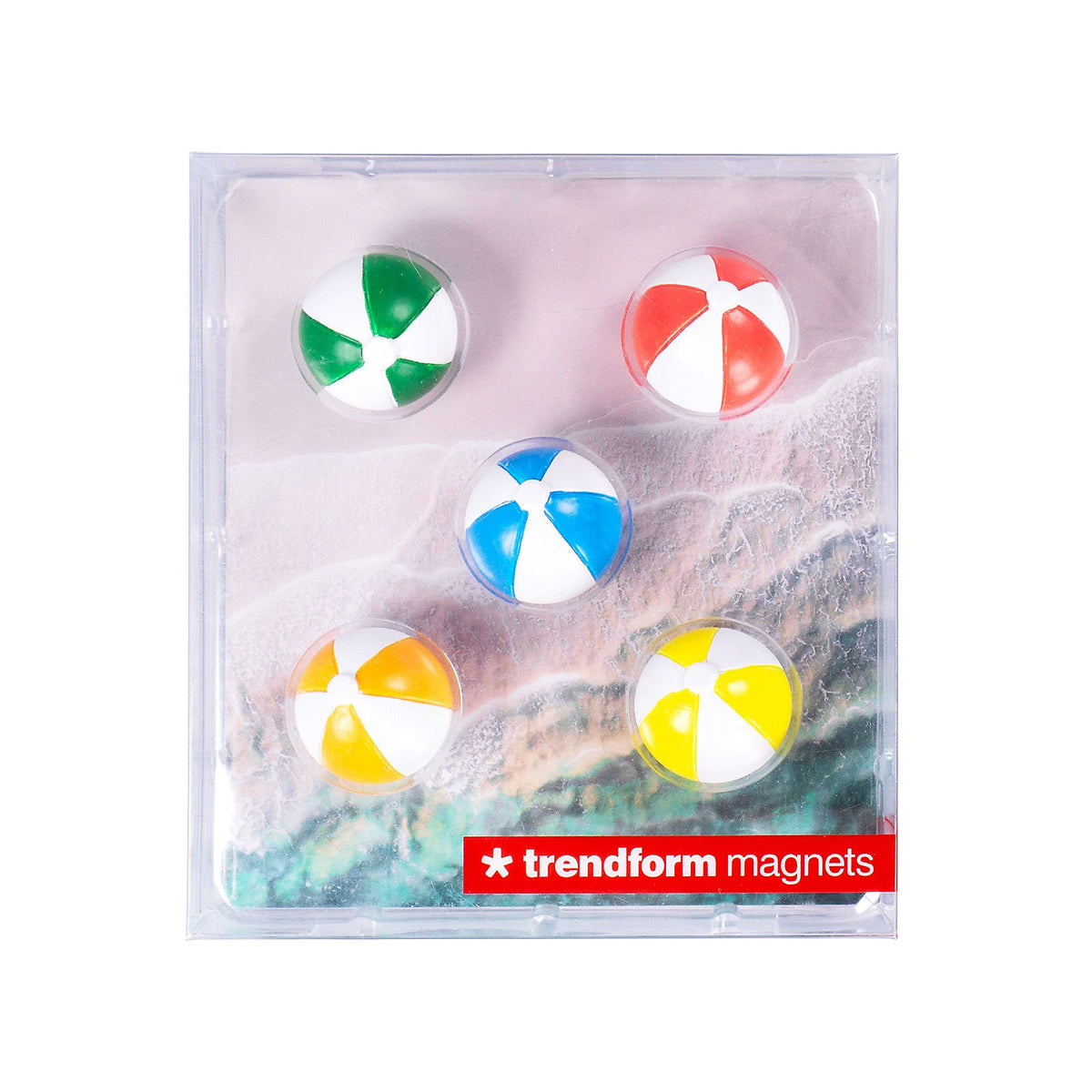 BEACH BALL magneter, 5-pack - kylskåpsmagneter