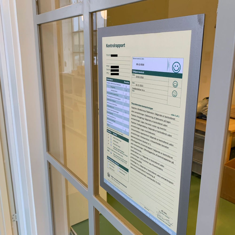 Magnetram fönsterdisplay A5, Svart