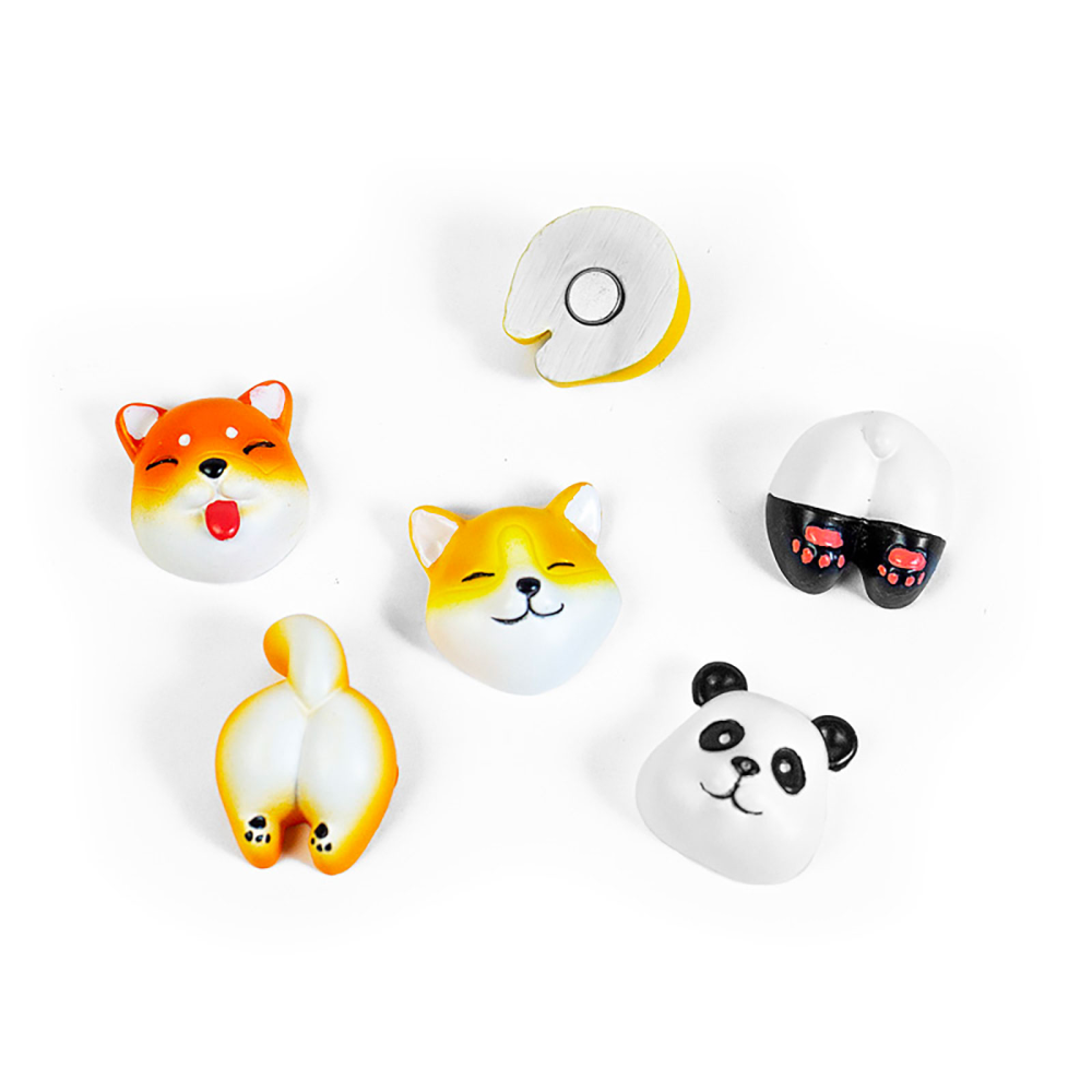 CUTE djur magneter, 6 st - Kylskåpsmagneter