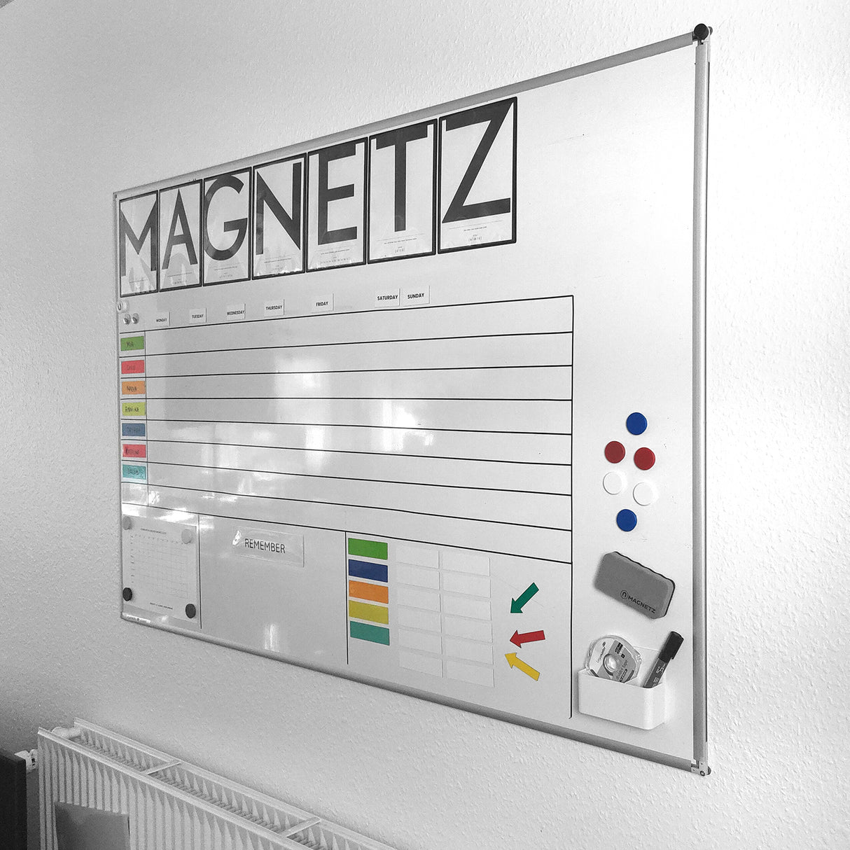Veckodagar på engelska - Kylskåpsmagneter (7 st)