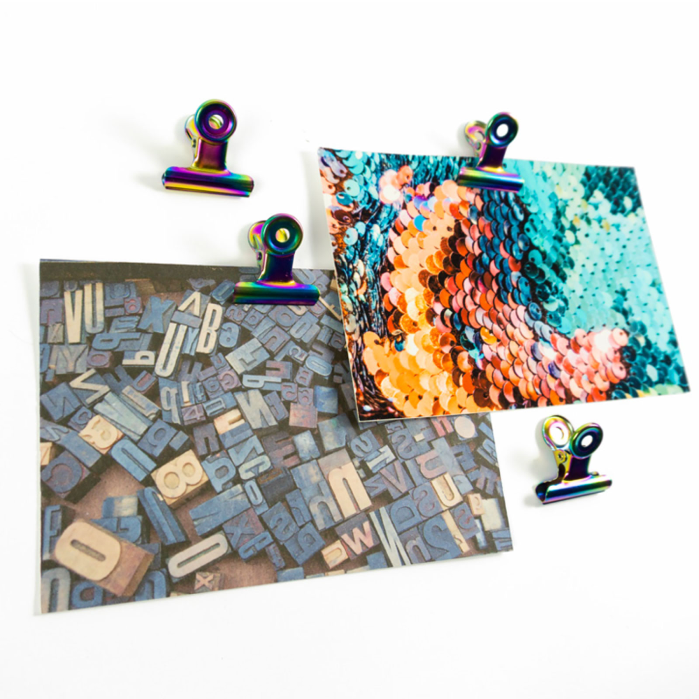 Magnetklämmor Bulldog Mini 4 st - Rainbow Kylskåpsmagneter