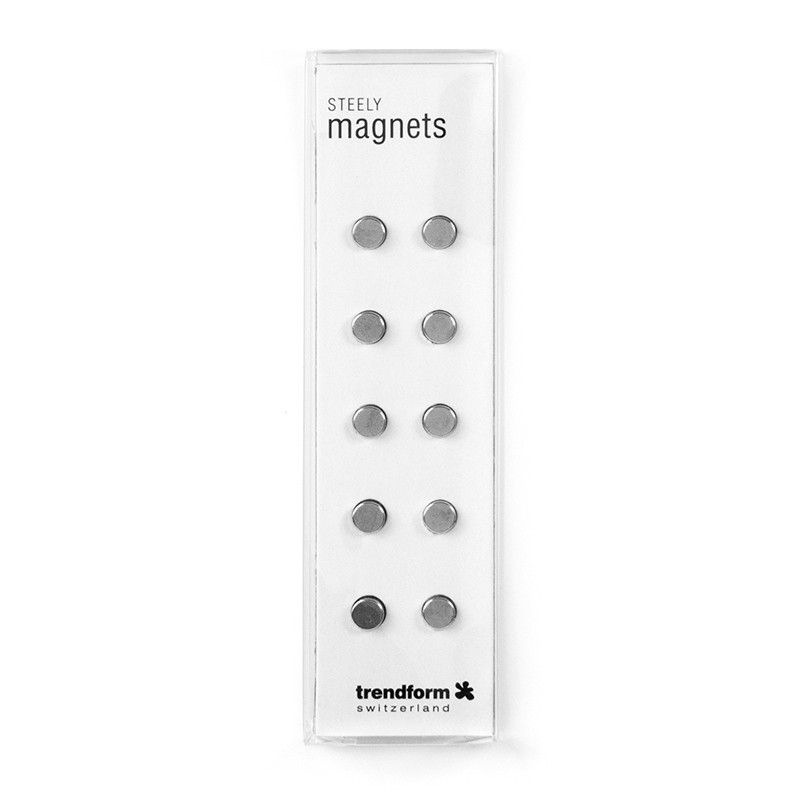 Silverfärgade supermagneter 6x3 mm, 10-pack