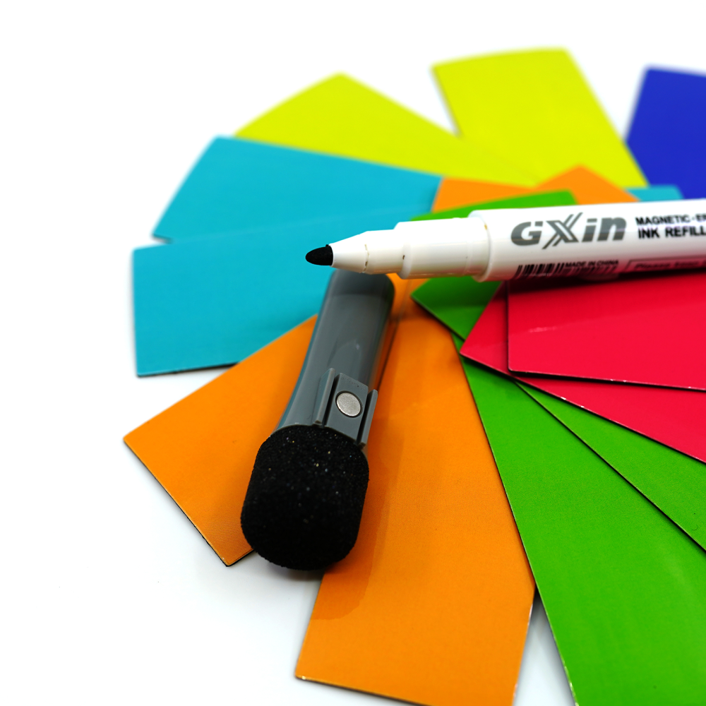 MagNotes 10x3 cm (12 st) inkl. svart boardmarker