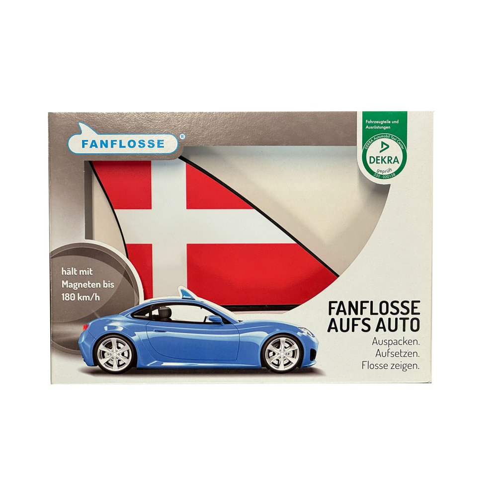 Flagga för bilen 19x14 cm (Danmark) - Magnetisk