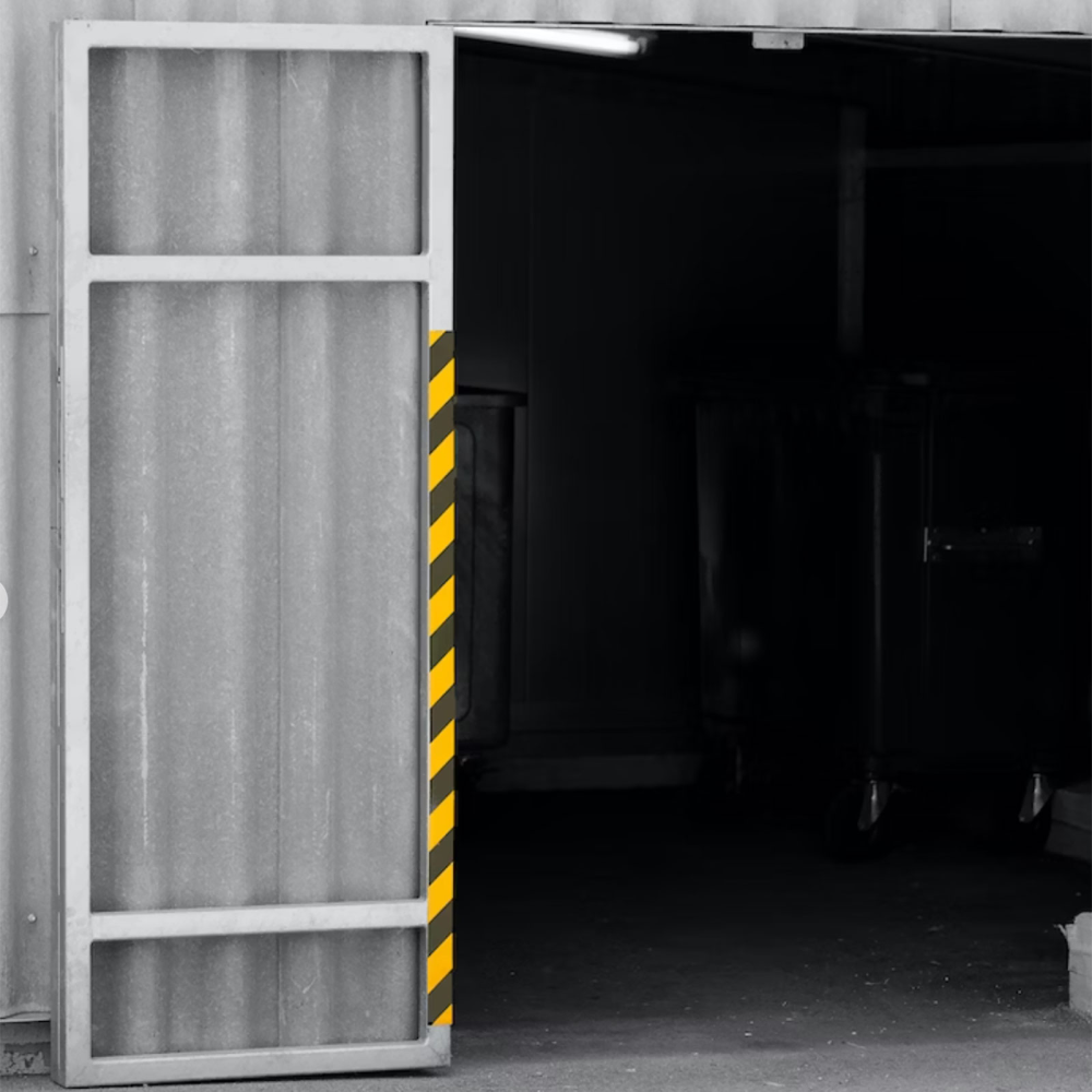 Magnetband Gul/Svart, 50 mm x 5 meter