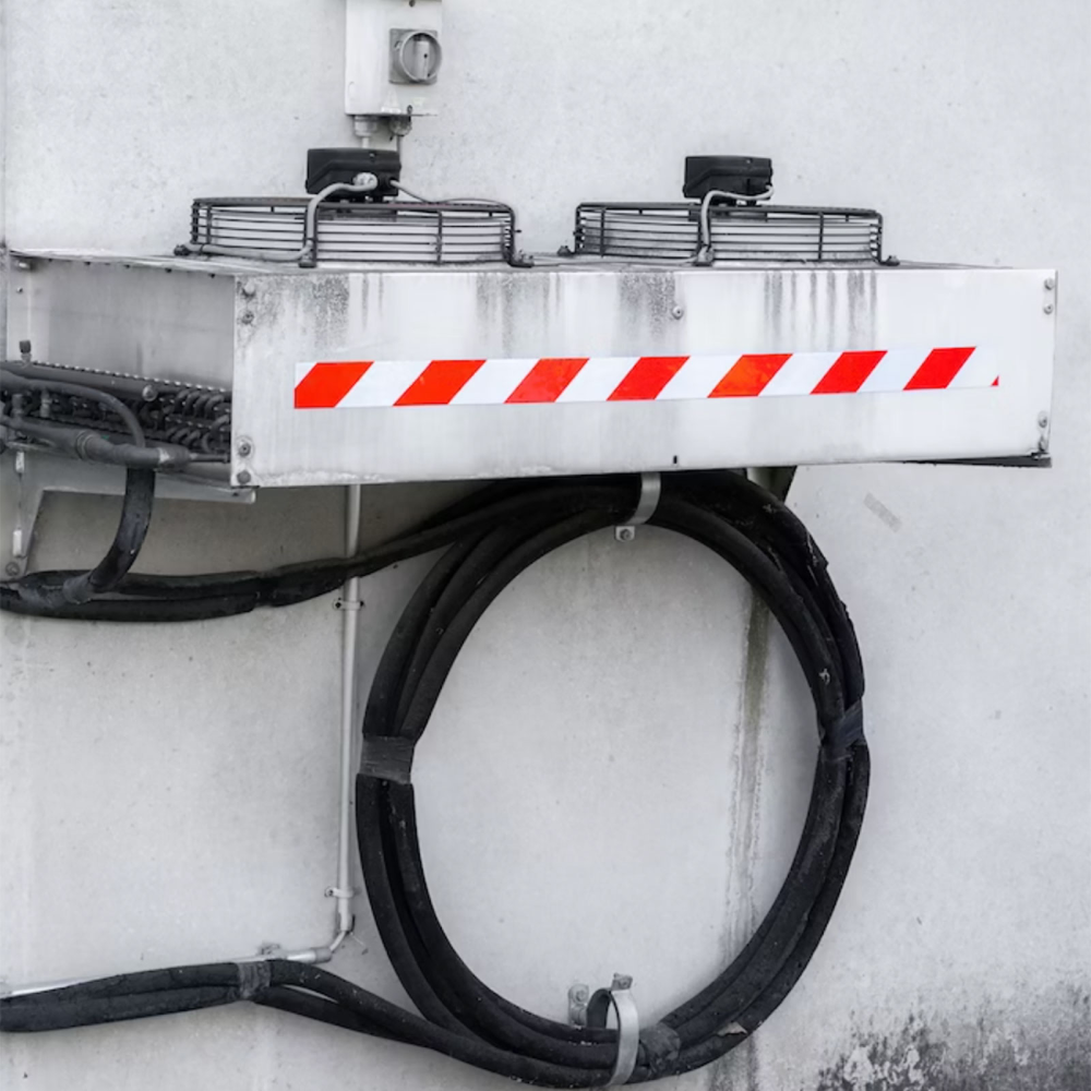 Magnetband Vit/Röd, 50 mm x 5 meter