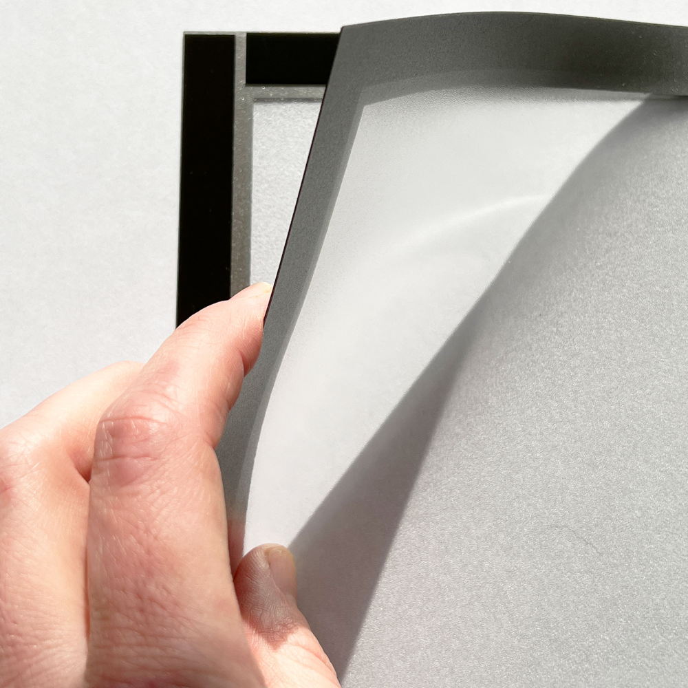 Magnetram fönsterdisplay A5, Silver