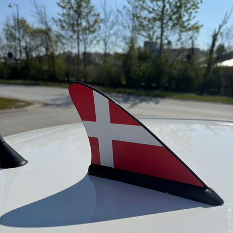 Flagga för bilen 19x14 cm (Danmark) - Magnetisk