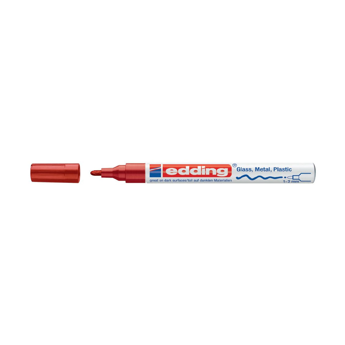 Edding 751 Paint Marker, Röd (1-2 mm)