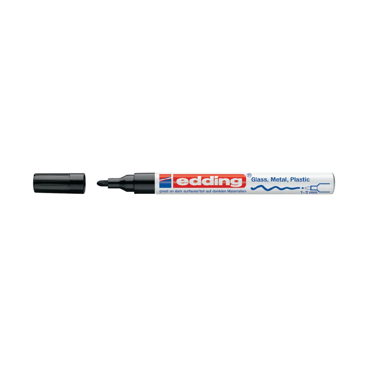 Edding 751 Paint Marker, Svart (1-2 mm)