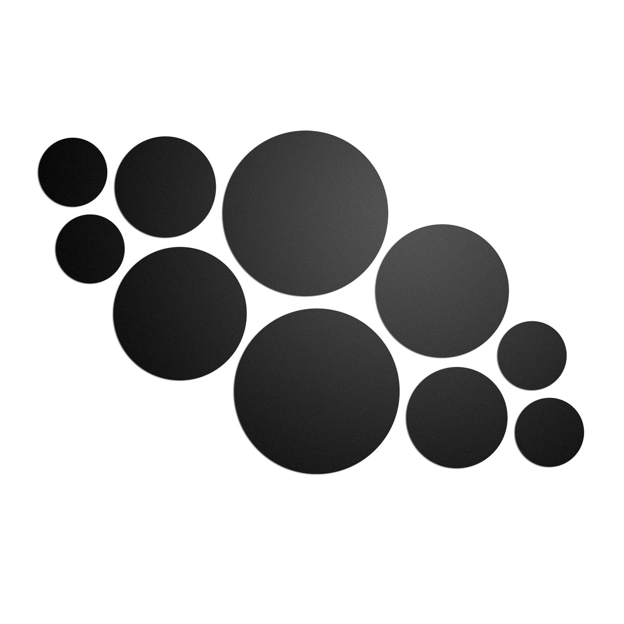 Runda metallskivor "FLEX" mix, svart (10 st)