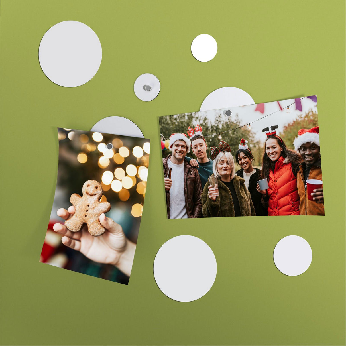 Runda metallskivor "FLEX" mix, vit (10 st)