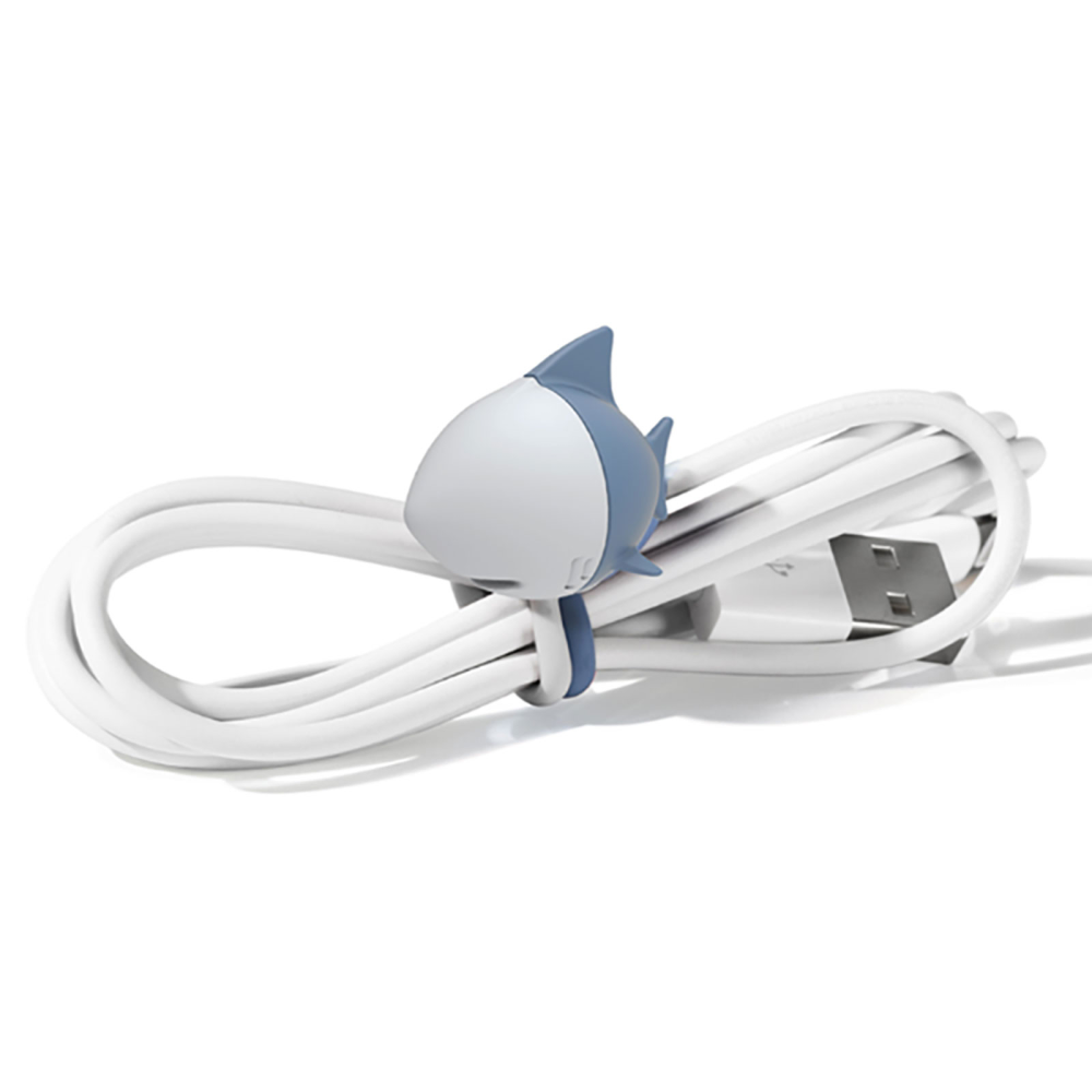 ZOO wrap kabelhållare blå/ljusgrå val, 2-pack