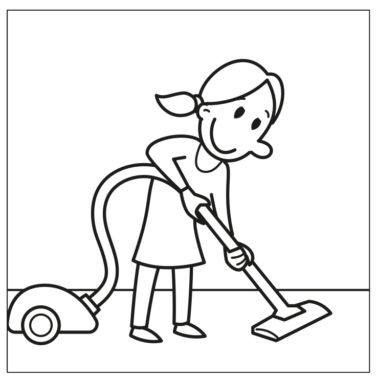 Gratis piktogram i svart och vitt, 72 st (FLICKA)