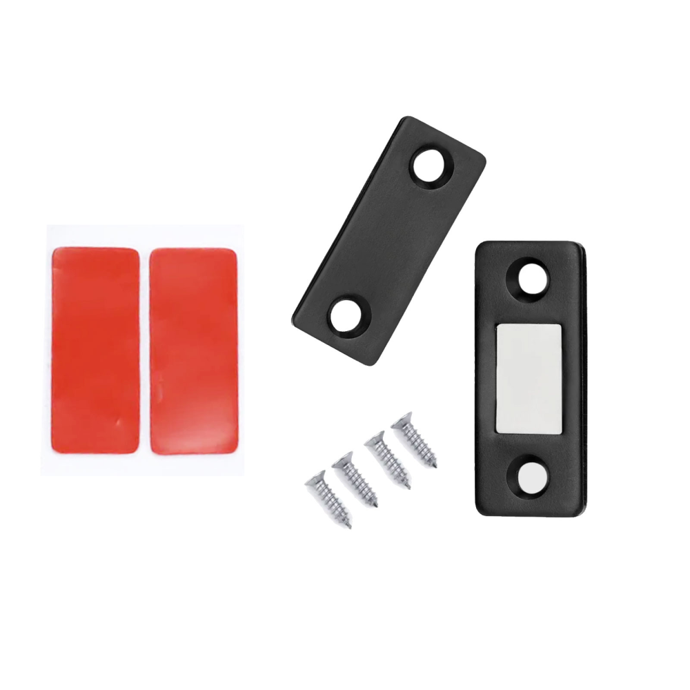 Magnetlås för skåp och lådor, svart 42x17 mm