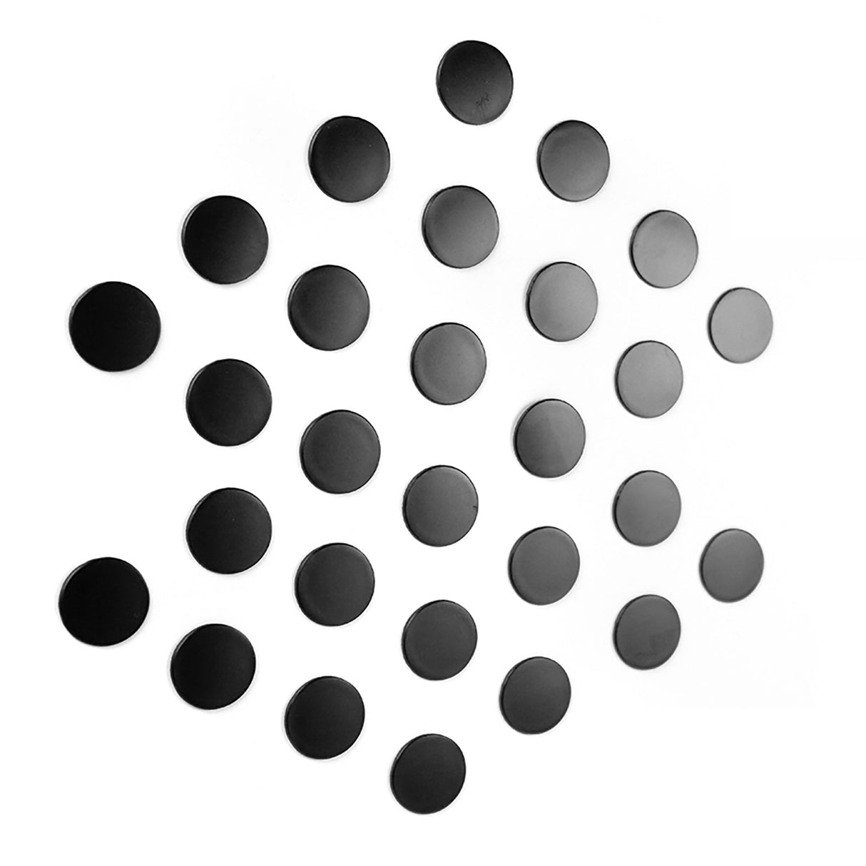 Runda metallskivor "FLEX DOT" mini, svart (28 st)