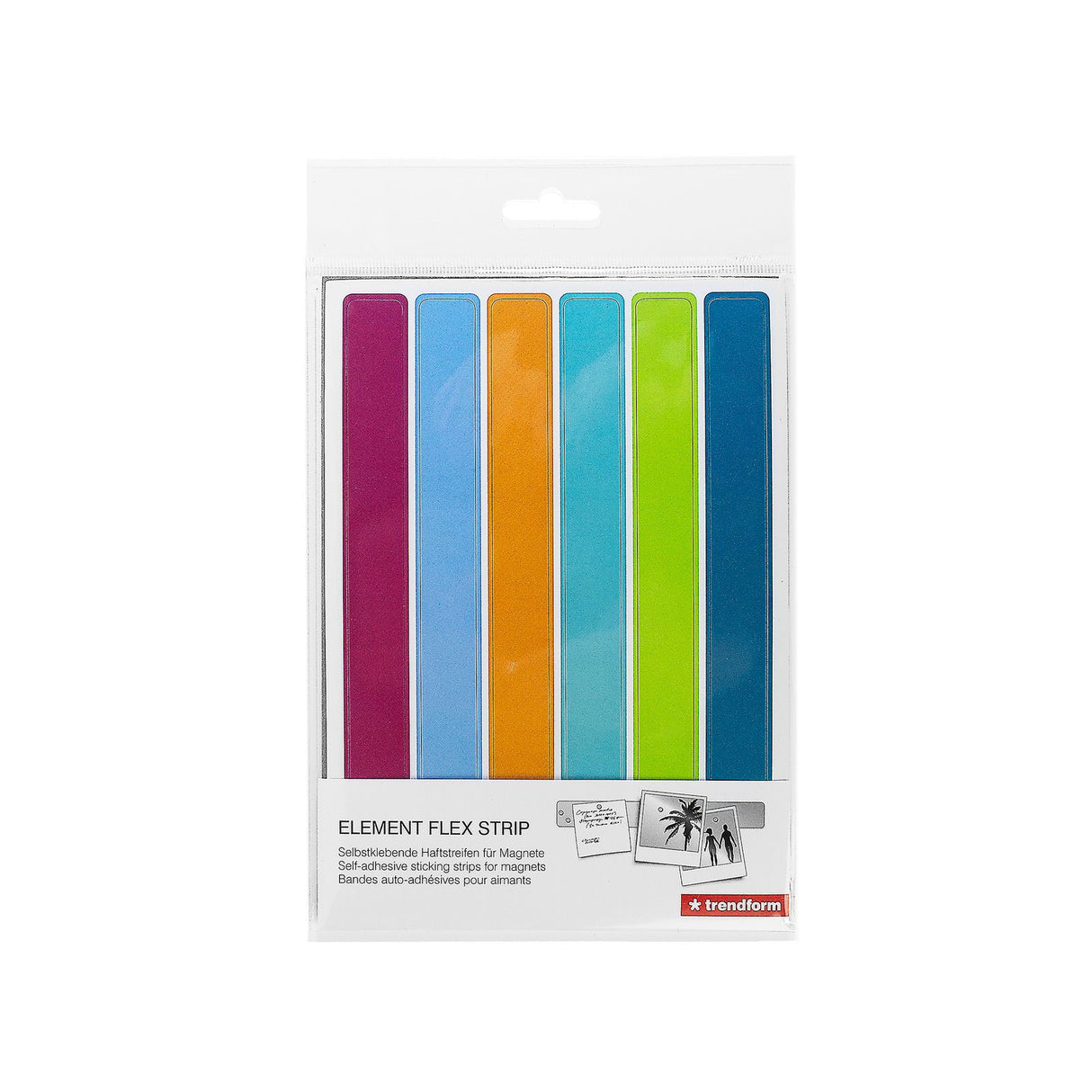 Metalltavlor "FLEX STRIP" 19 cm., Mix (6-pack)