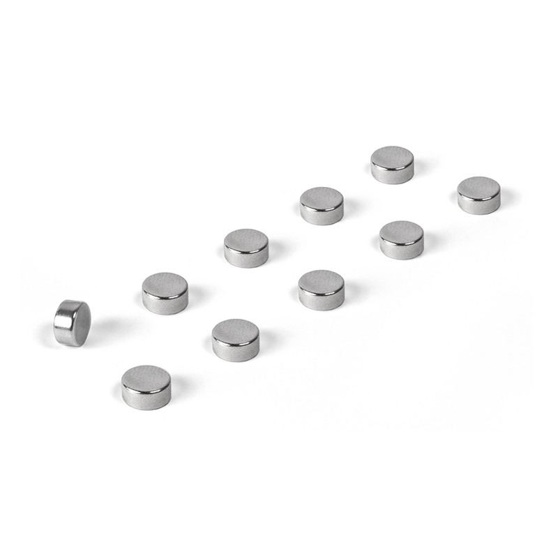 Silverfärgade supermagneter 6x3 mm, 10-pack