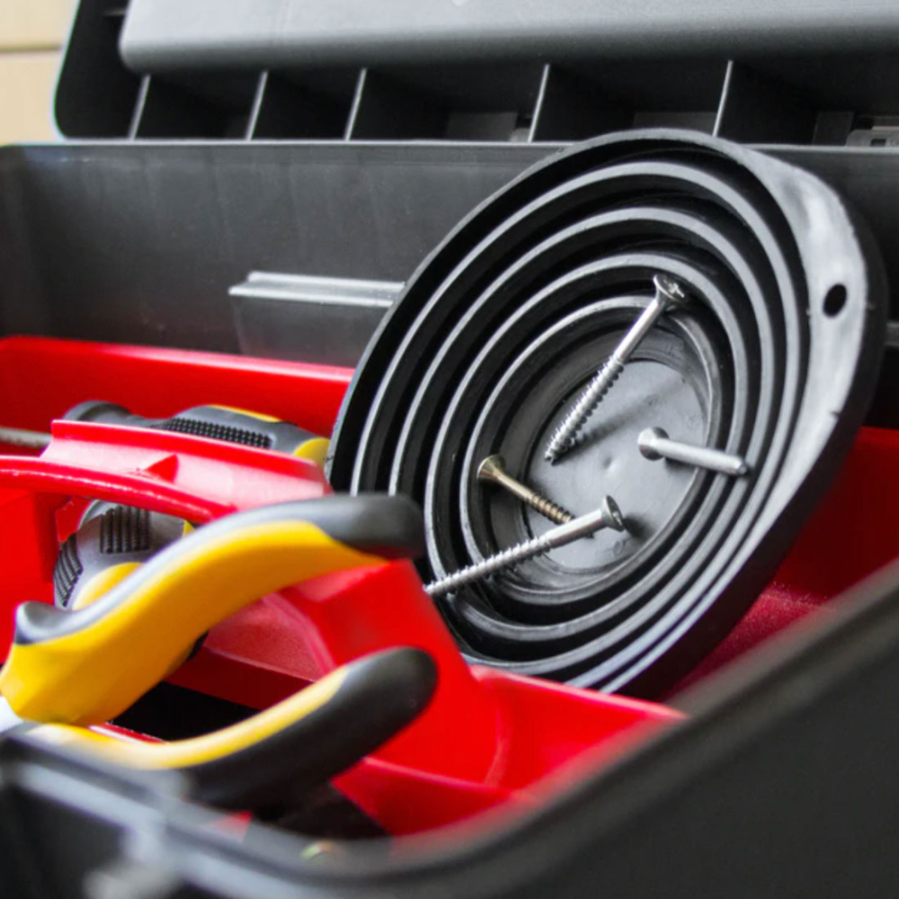 Magnetisk gummiskål för skruv och spik, Ø135 mm