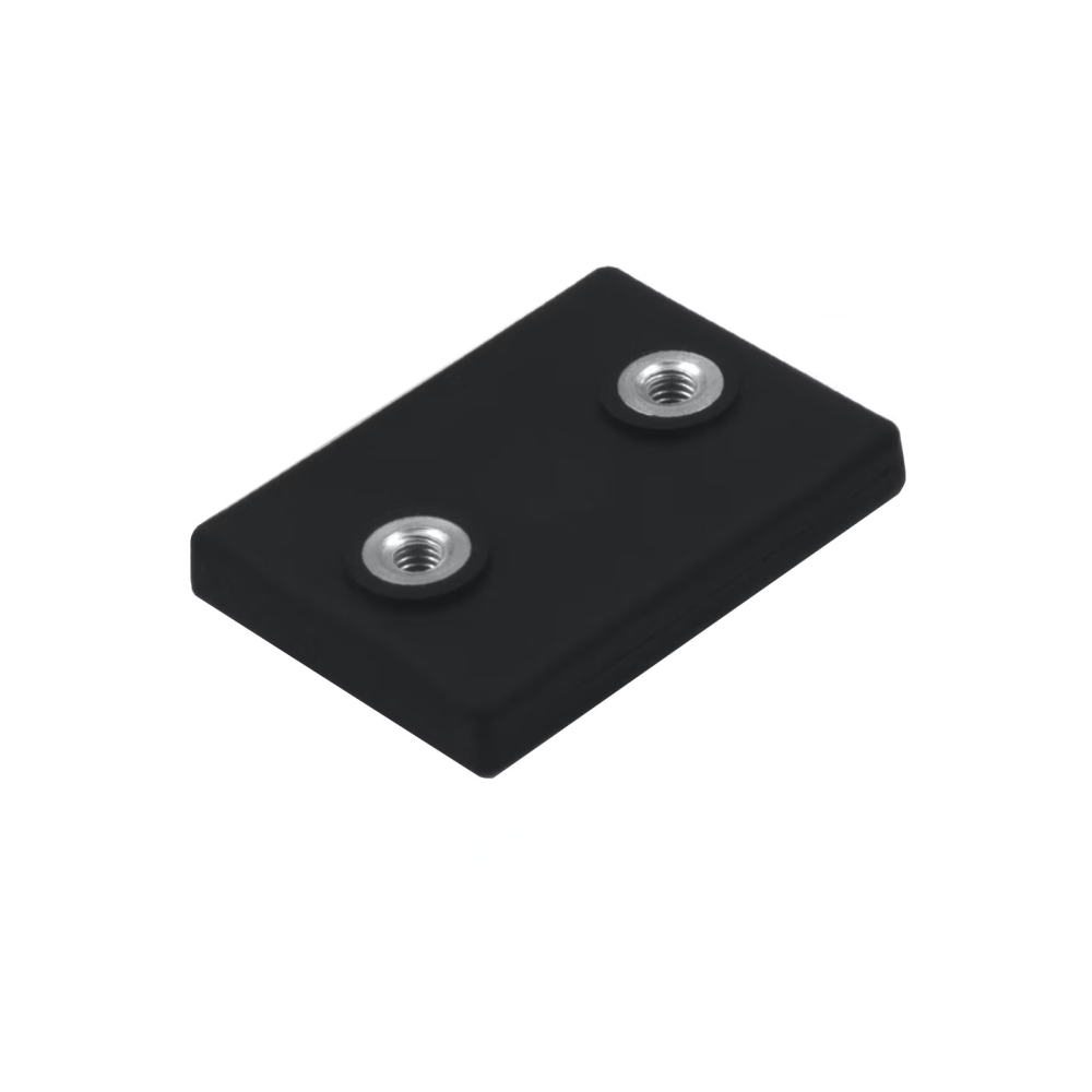 Gummimagnet m. invändig gänga, 43x31 mm (dubbelt)