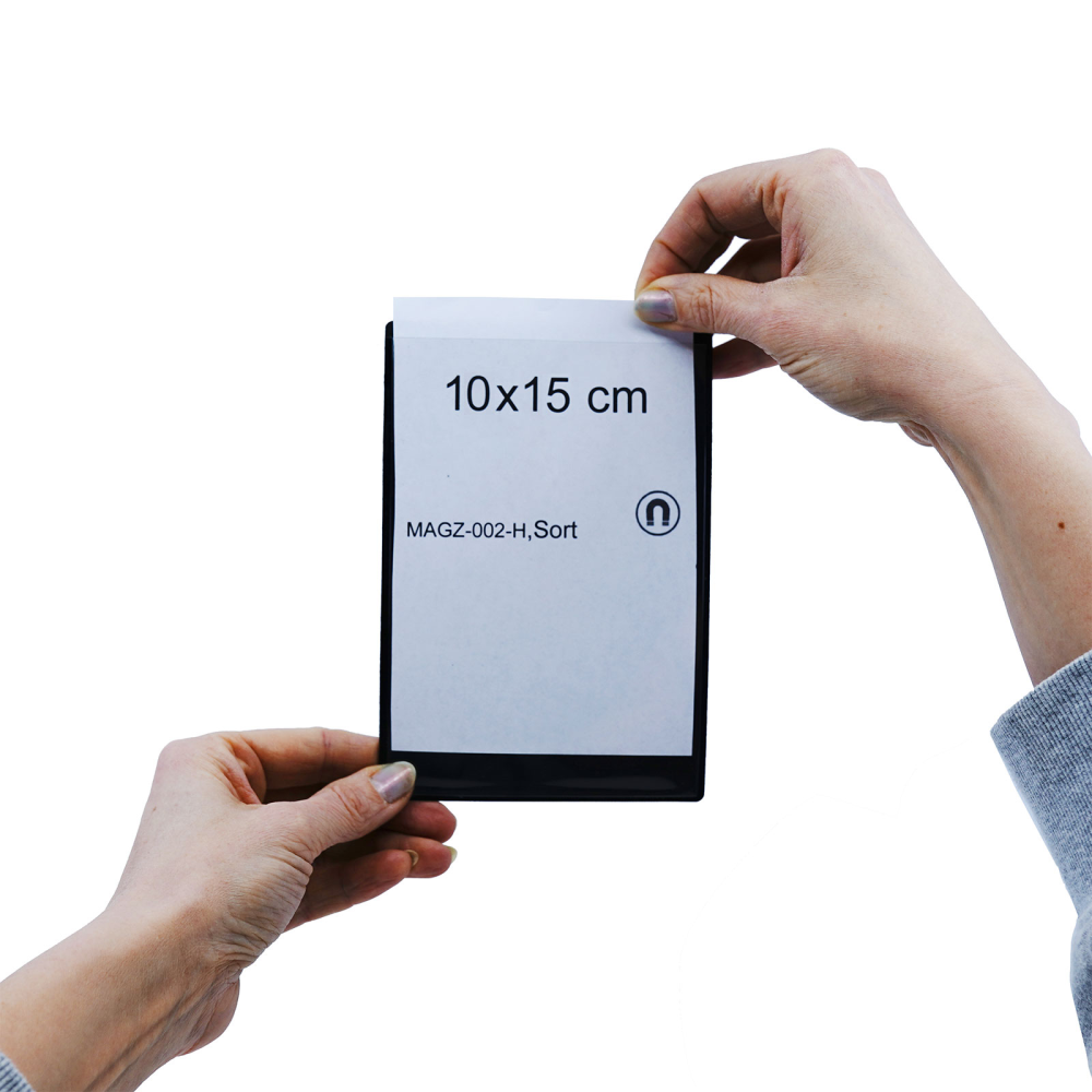 Magnetficka, Svart 10x15 cm A6