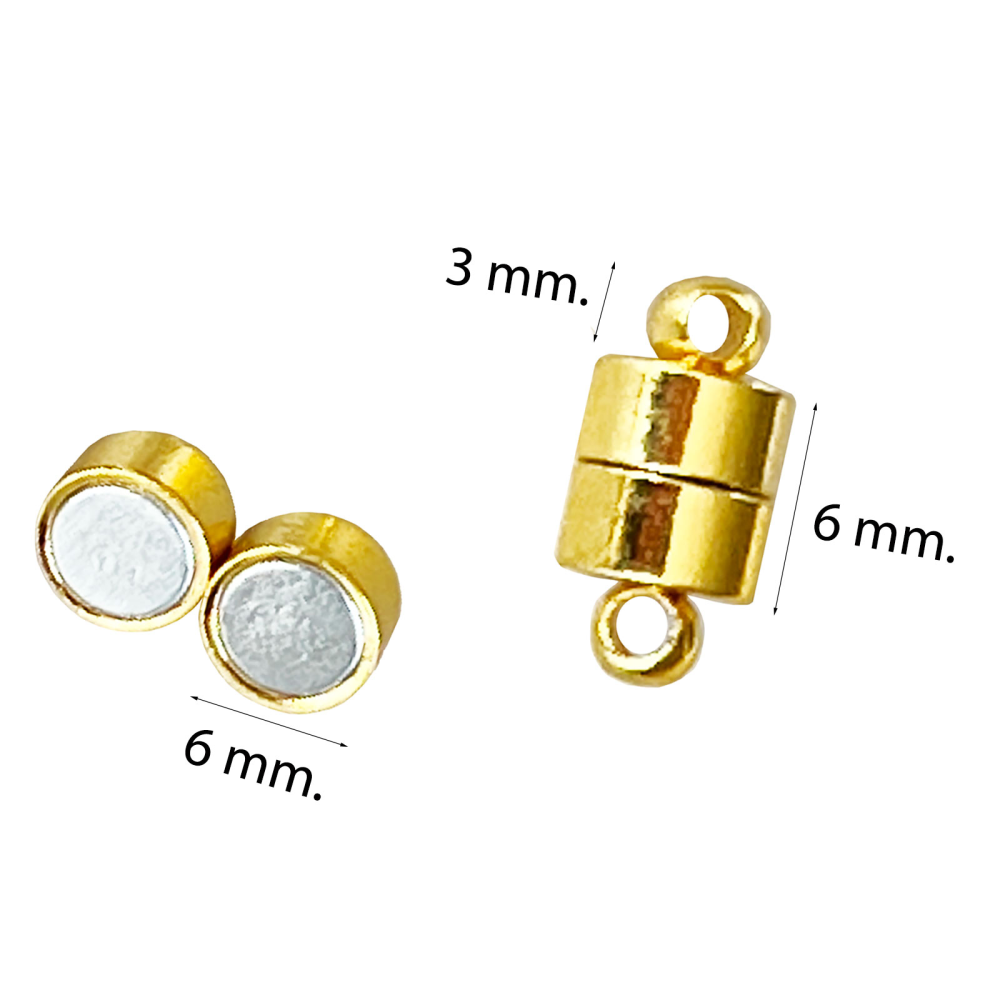 Magnetlås för smycken 12x6 mm, Guld (liten)