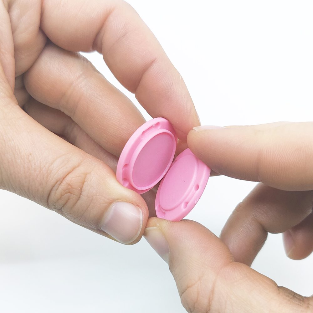 Insydd magnetknapp rund Ø26 mm, rosa