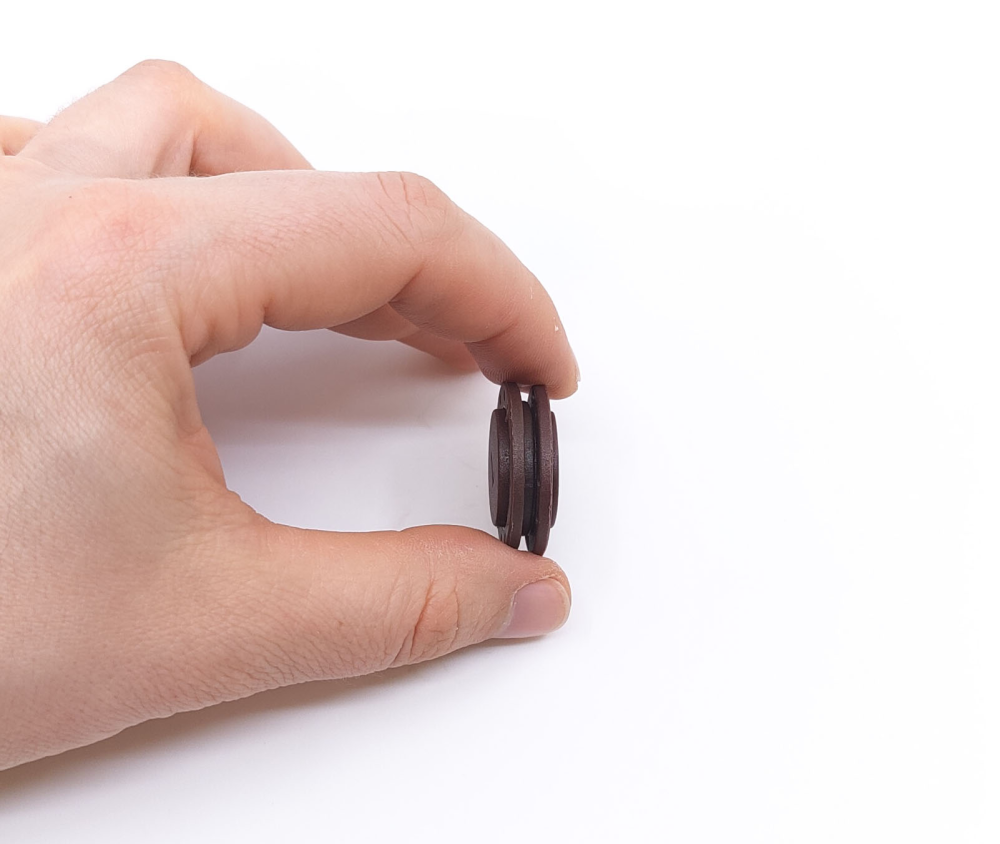 Magnetknapp rund Ø26 mm, Brun