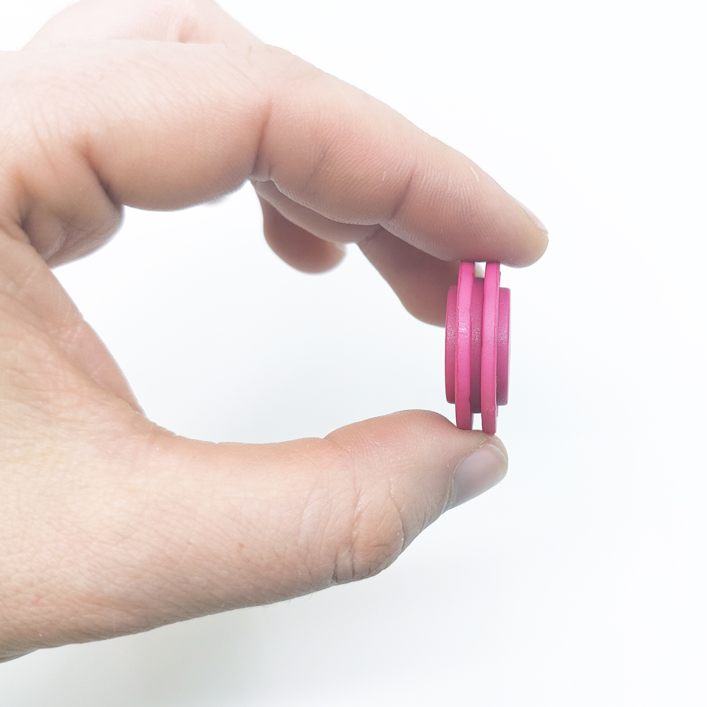 Insydd magnetknapp rund Ø26 mm, mörkrosa