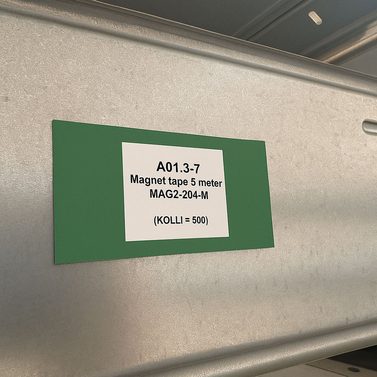 Magnet för lagerhyllor, Grön 8x4 cm.