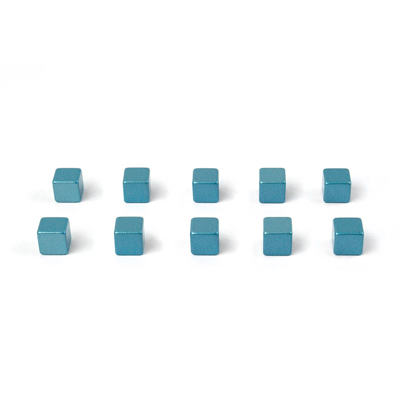 Färgade supermagneter 5x5x5 mm, 10-pack SKYBLUE Kylskåpsmagneter