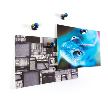 Mini-max rainbow, Metall 4 st Kylskåpsmagneter