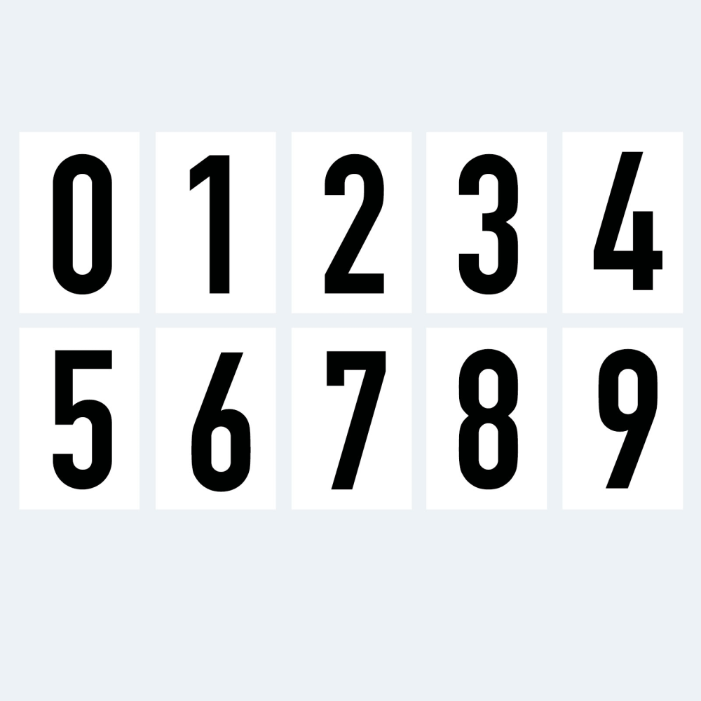 Magnetnummer 0-9 - Magnetisk folie 5x7 cm