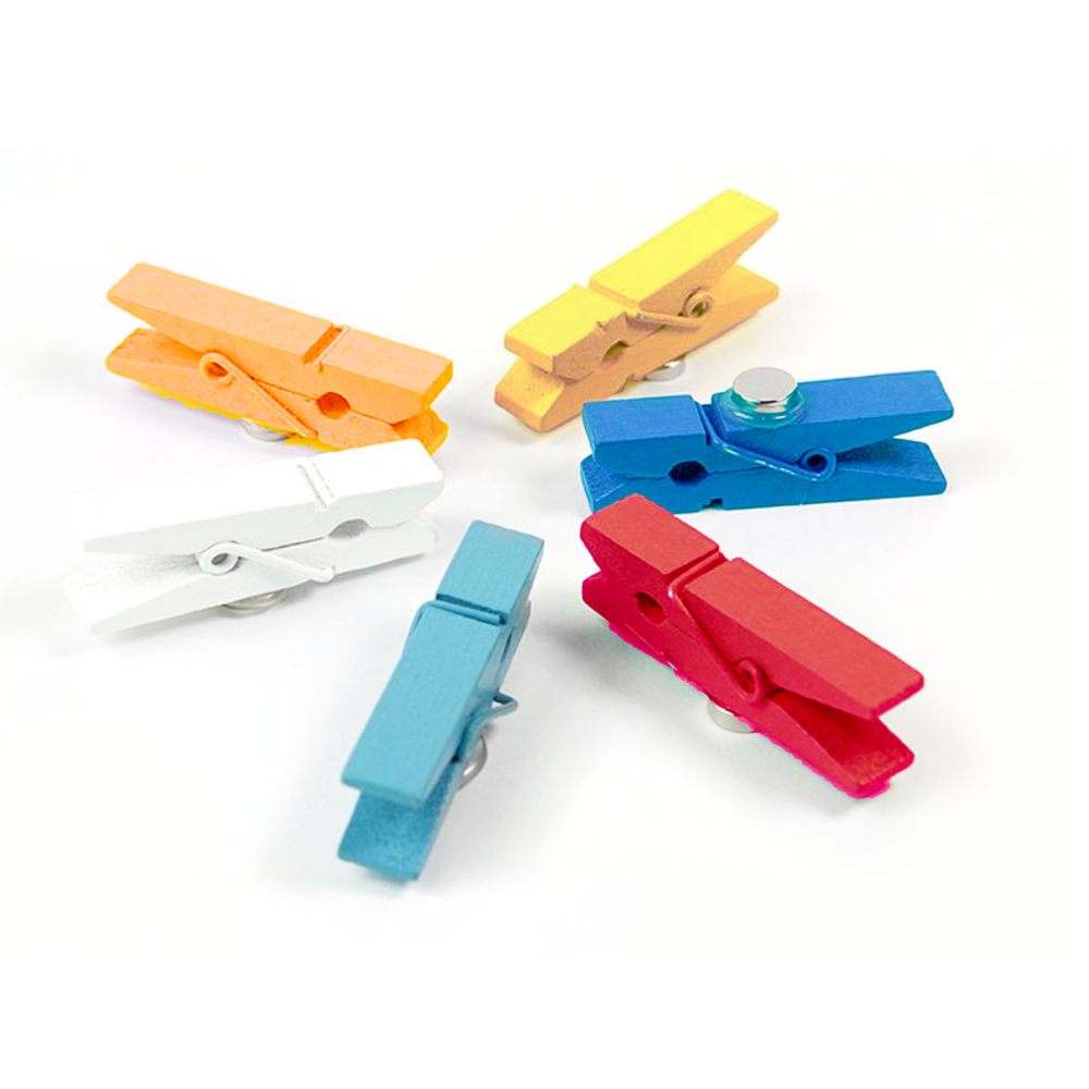 KOLOR magnetiska klämmor mini, 6-pack