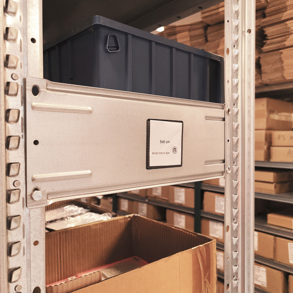 Magnetficka, Svart 6x6 cm