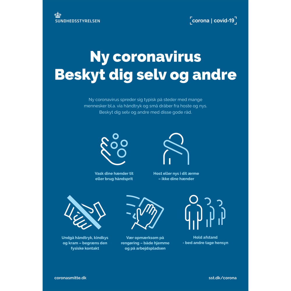 Magnetisk Covid-skylt "skydda dig själv och andra" A4