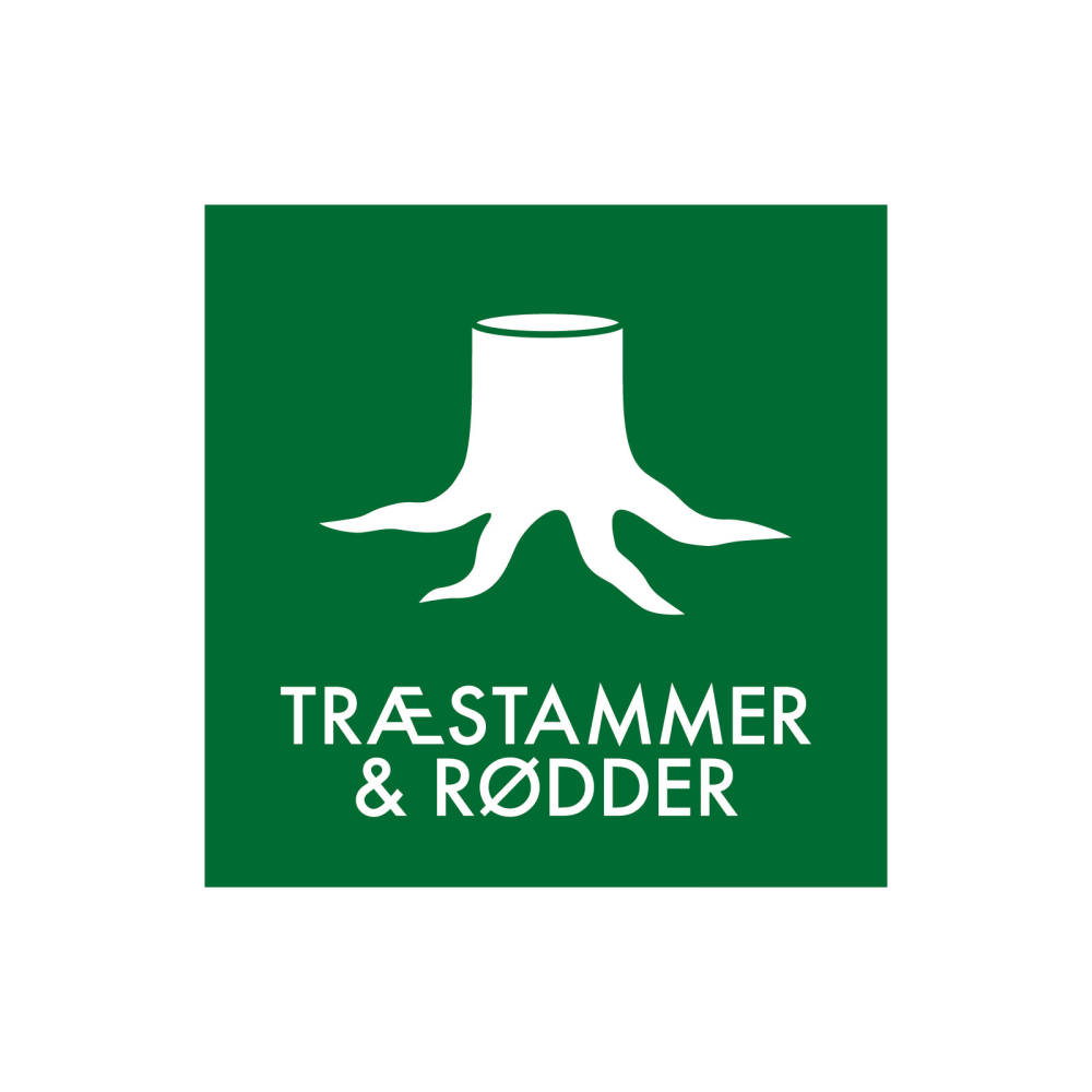 Sopsortering "stammar & rötter" - magnetskylt 30x30 cm