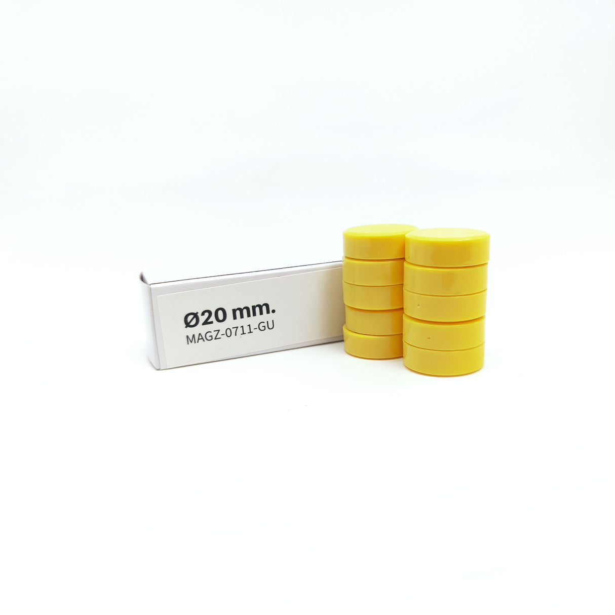 Magnordic magneter, Gul Ø20 mm - kontorsmagnet (10 st)