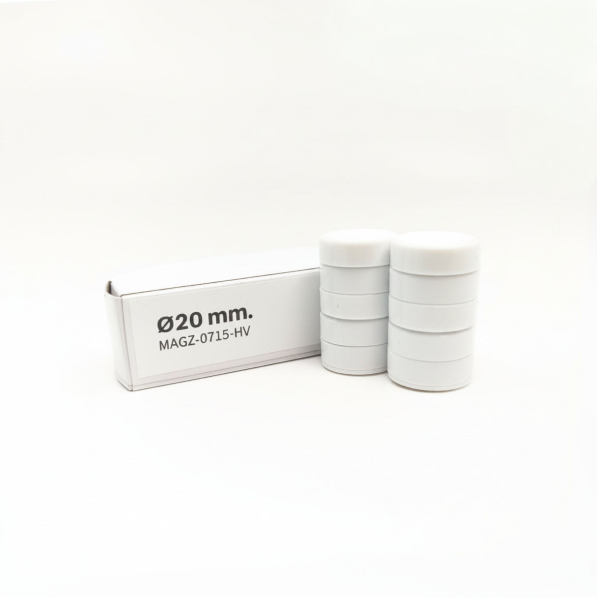 Magnordic magneter, Vit Ø20 mm - kontorsmagnet (10 st)