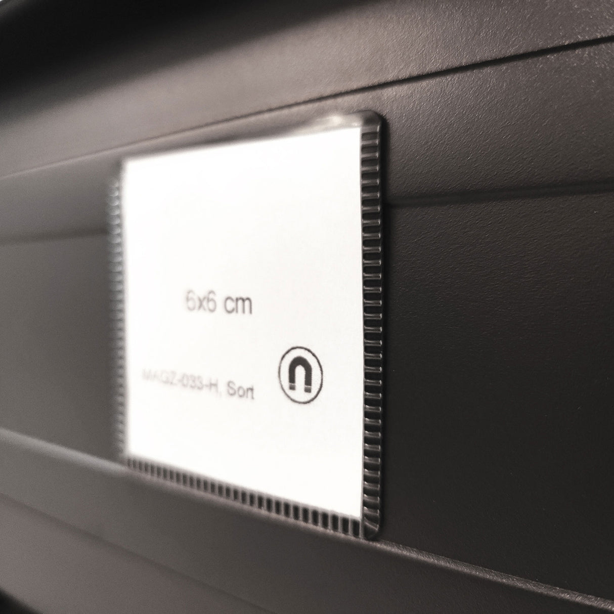 Magnetficka, Svart 6x6 cm