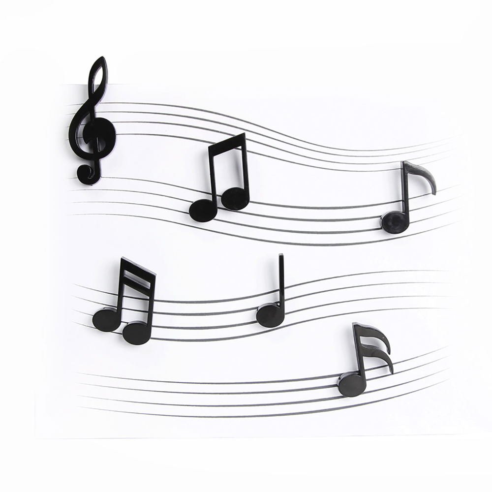 Notmagneter svarta 6 st - kylskåpsmagneter