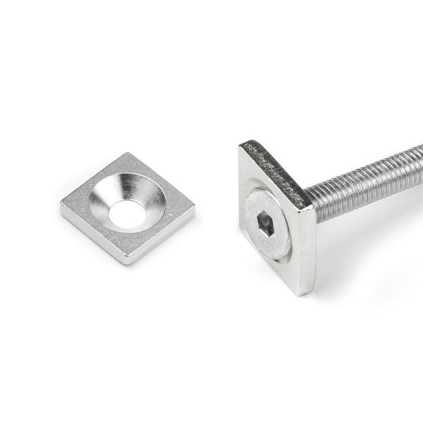 Infälld metallplåt 12x12x3 mm