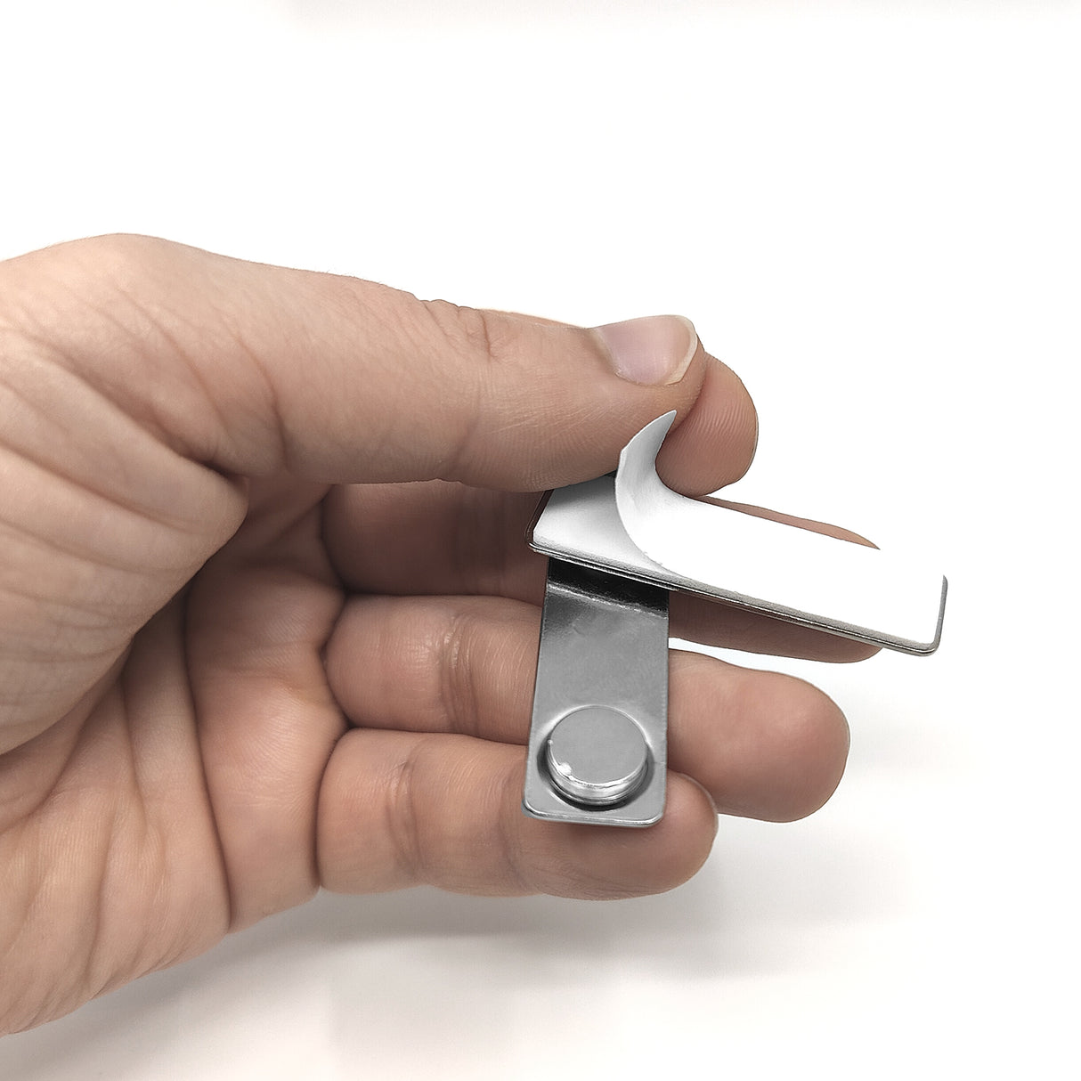 Magnetisk namnbricka m. stålplåt 4,5 cm (deluxe)