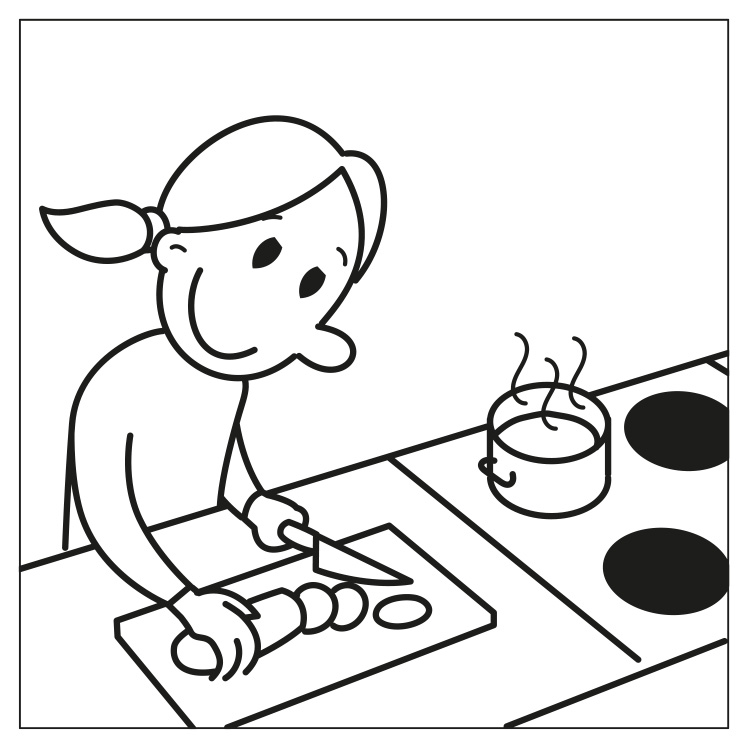 Gratis piktogram i svart och vitt, 72 st (FLICKA)