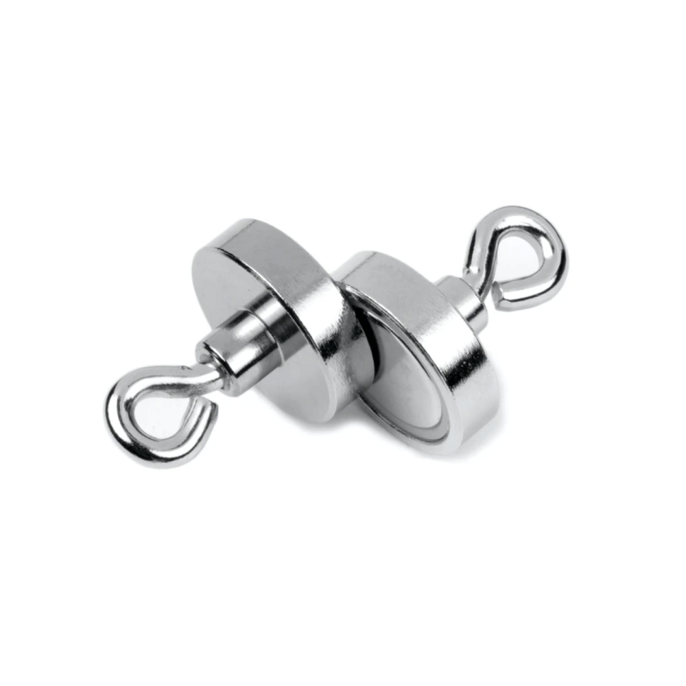 Krokmagnet Ø20 mm med sluten ögla (neodymium)