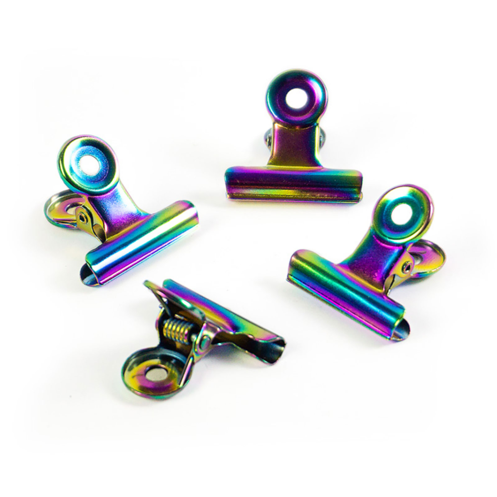 Magnetklämmor Bulldog Mini 4 st - Rainbow Kylskåpsmagneter