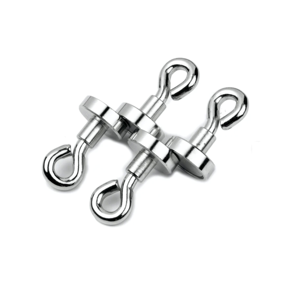 Krokmagnet Ø16 mm med sluten ögla (neodymium)